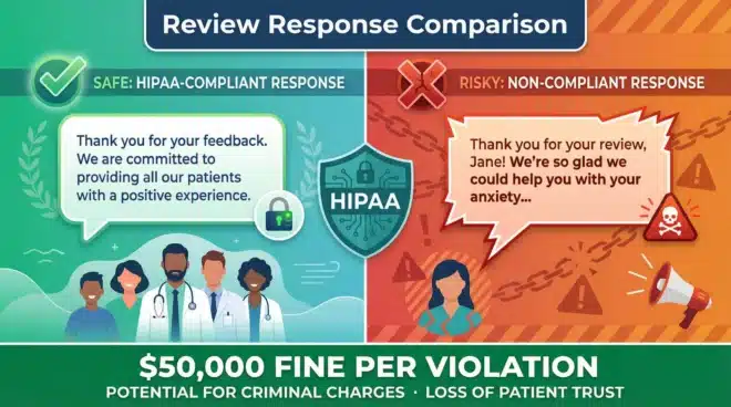 hipaa compliant review response comparison