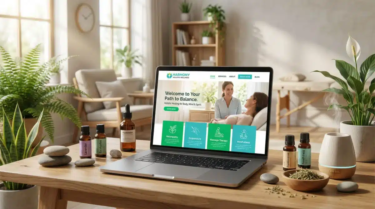 holistic wellness website design online healing space
