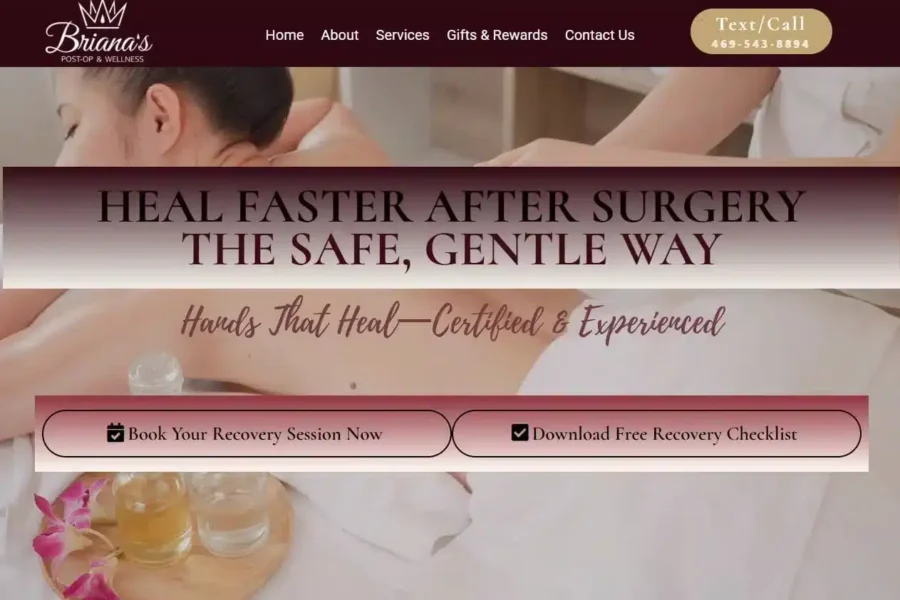 Brianas Post op and Wellness Website Designed Dadigitalsense Brianas Post op and Wellness Website Designed Dadigitalsense